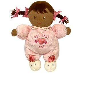 Child Of Mine Carters "My First Doll" Girl Rattle Plush Toy Toddlers Lovey Pink